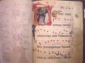 Invitatorio di musica gregoriana del XIV secolo del 