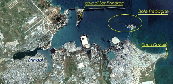 Le isole delle Pedagne. Elaborazione da Google Maps