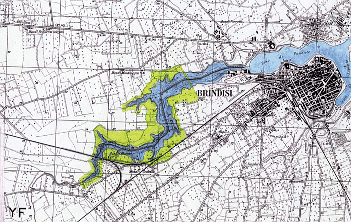 La cartina dell'invaso del Cillarese