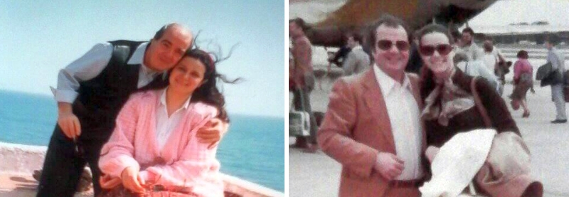 Gianni Iaia con la moglie Anna Maria Piccardi (a dx all'aeroporto di New York)