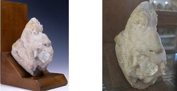 Napoli, Real Museo Mineralogico, Centro Musei delle Scienze Naturali e Fisiche, Università degli Studi di Napoli “Federico II”. Testa di satiro scolpita da Antonio Canova con cristallo di quarzo donata a Teodoro Monticelli(1)