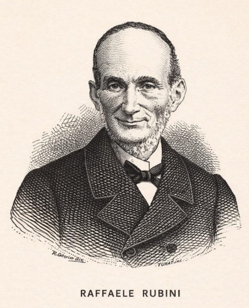 Ritratto di Raffaele Rubini (R. Oschener dis., V. Turati inc.)