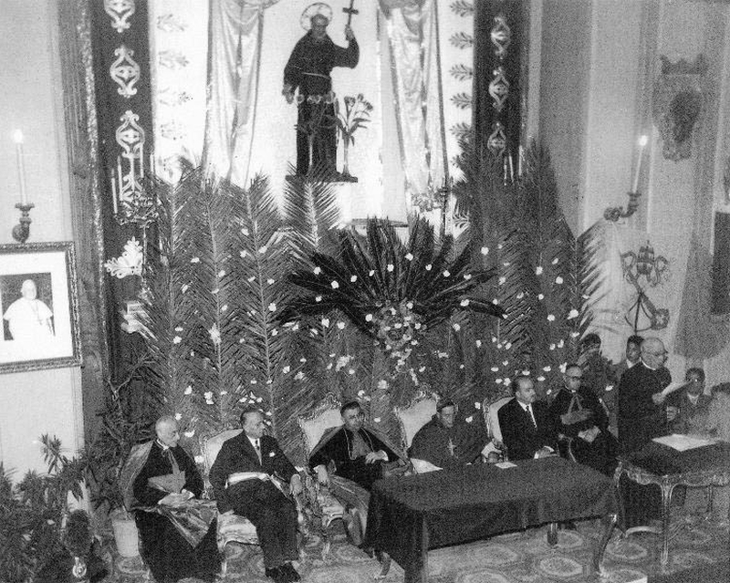 Brindisi, Santa Maria degli Angeli. 1959. Celebrazione della proclamazione di san Lorenzo da Brindisi a dottore della chiesa universale