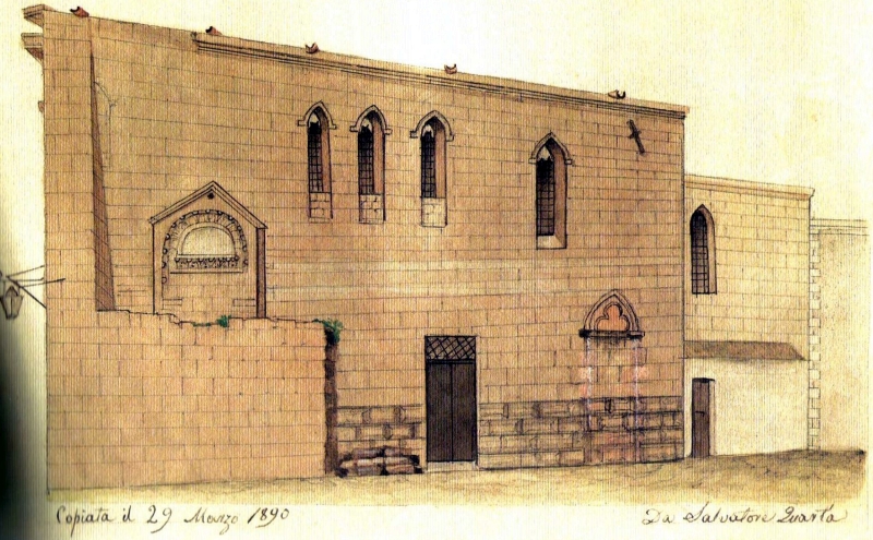 Salvatore Quarta. San Paolo. Esterno. Acquerello. 1890