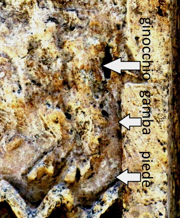 Fig. 5: Brindisi. San Giovanni al Sepolcro. Portale ovest. Particolare della parte inferiore della formella.