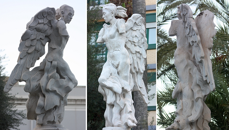 Floriano Bodini. Monumento a Virgilio. Particolare della Nike o Vittoria Alata