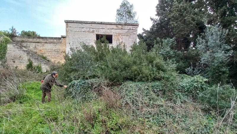 Il dott. Giuseppe Maddalena Capiferro in uno dei luoghi di possibile corrispondenza del pozzo