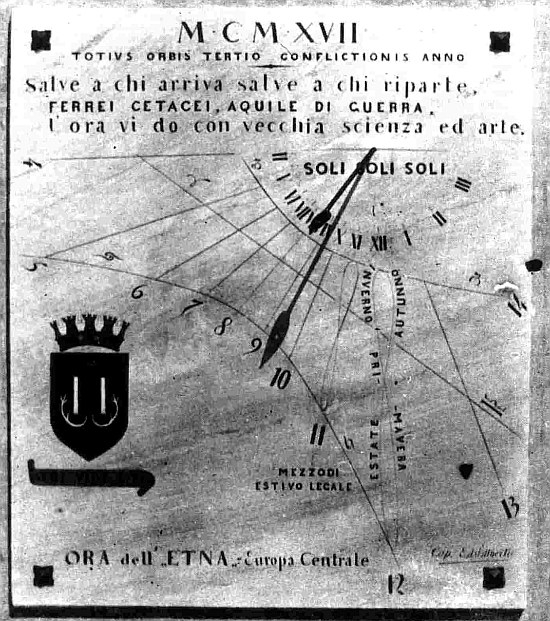 Immagine originale della meridiana - coll. prof. Litta