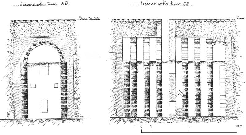 Pozzo Traiano, sezione risalente al 1898