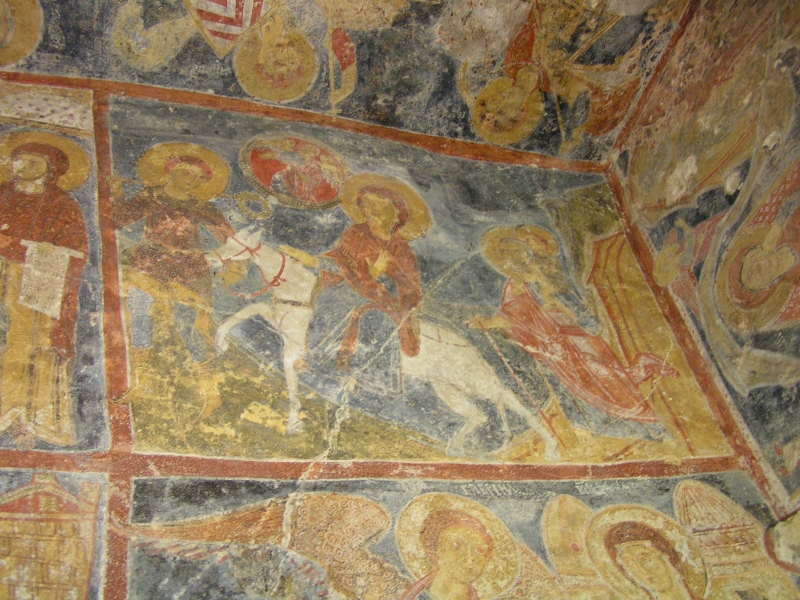 Cripta di San Biagio. Affresco della Fuga in Egitto