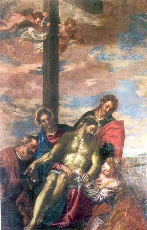 Ostuni. Chiesa dell’Annunziata in Ostuni. La Deposizione della attribuita a Paolo Caliari detto il Veronese, 1574