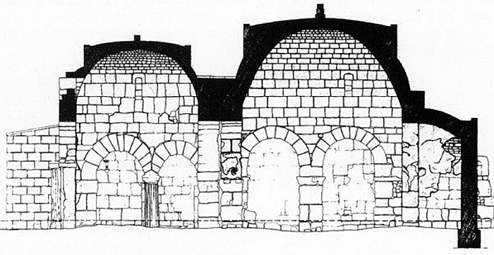 Torre S. Susanna. Chiesetta di San Pietro a Crepacore. Disegno della sezione