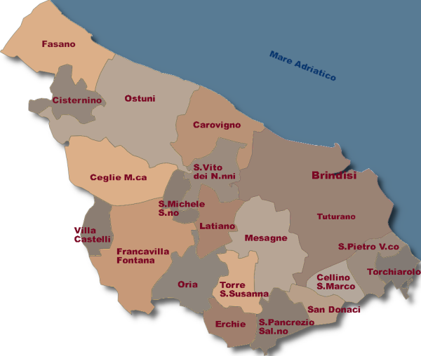 La Provincia di Brindisi e i suoi comuni