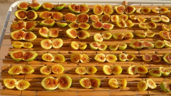 Fichi ad essiccare sul graticcio di canne (ph. Anna Maria)