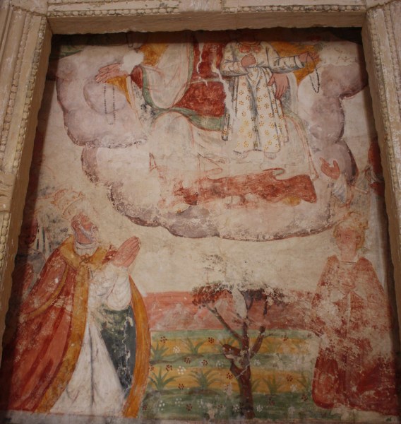 Tuturano (Brindisi), chiesetta della Madonna del Giardino. Affresco della battaglia di Lepanto (particolare)