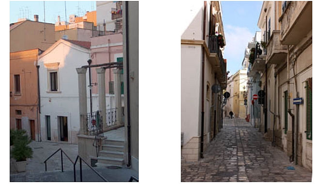 Brindisi. Via Giudea e via Annunziata, zone dell'area collinare del rione Giudea