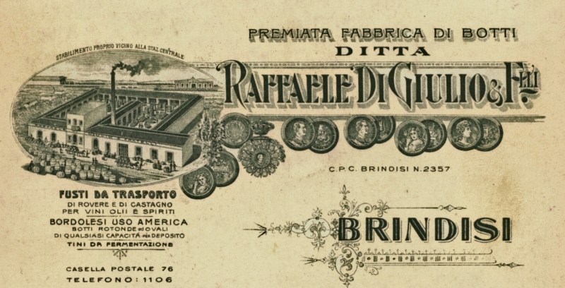 Carta intestata e logo della ditta Di Giulio