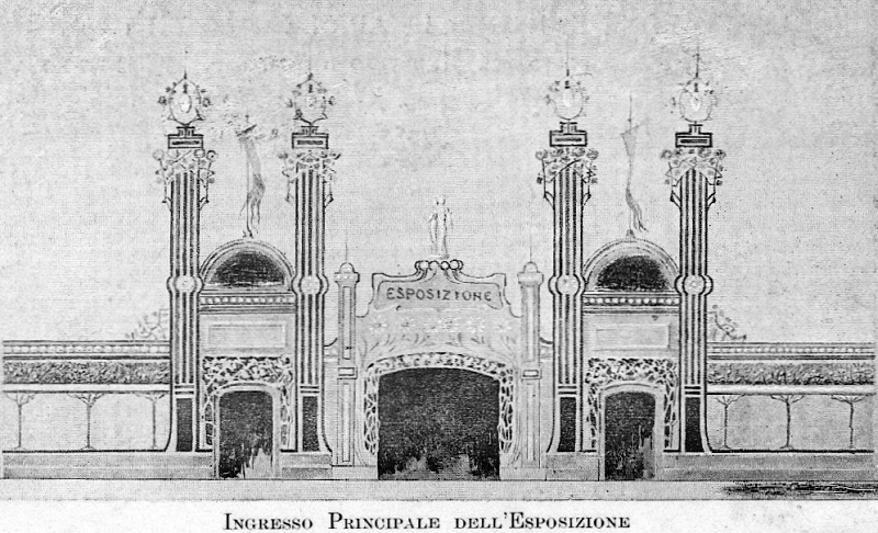 Cartolina dell'ingresso principale Esposizione