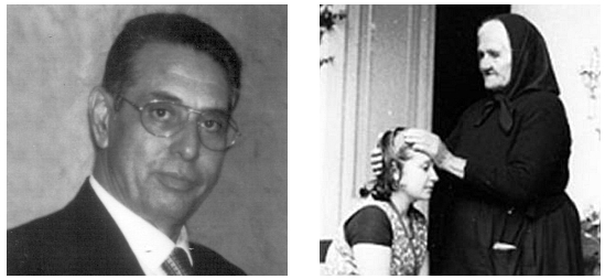 Raffaele Cucci e a dx una anziana guaritrice (dal web)