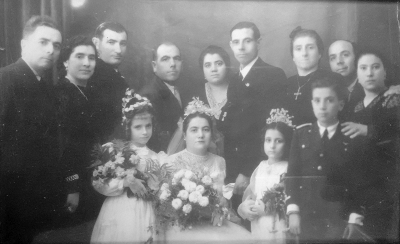 Foto di un matrimonio nei primi del '900 - archivio fam. Arigliano(C)