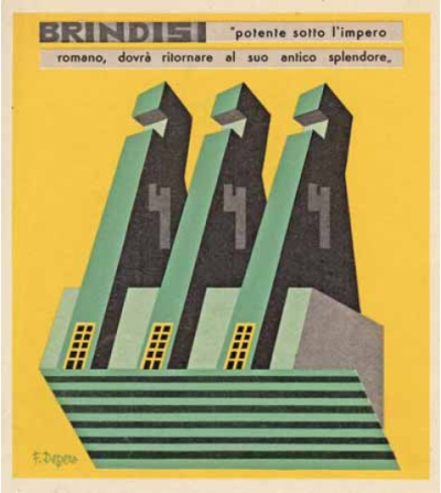 1938, Illustrazione per la provincia di Brindisi di F. Depero