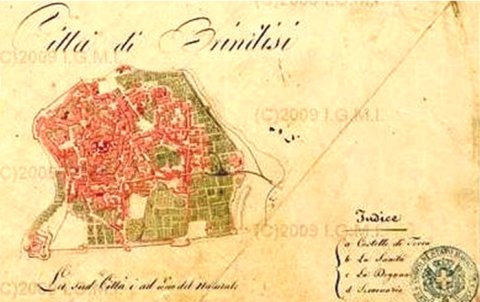 Mappa a Scala 1/5000 - Dettaglio del Piano del Porto rilevato da Lepier - 1800