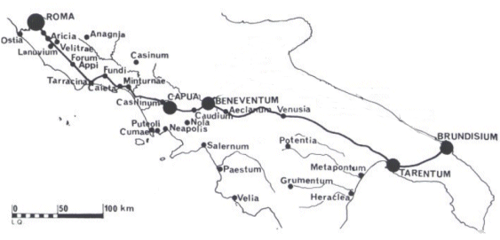 Il percorso della Via Appia