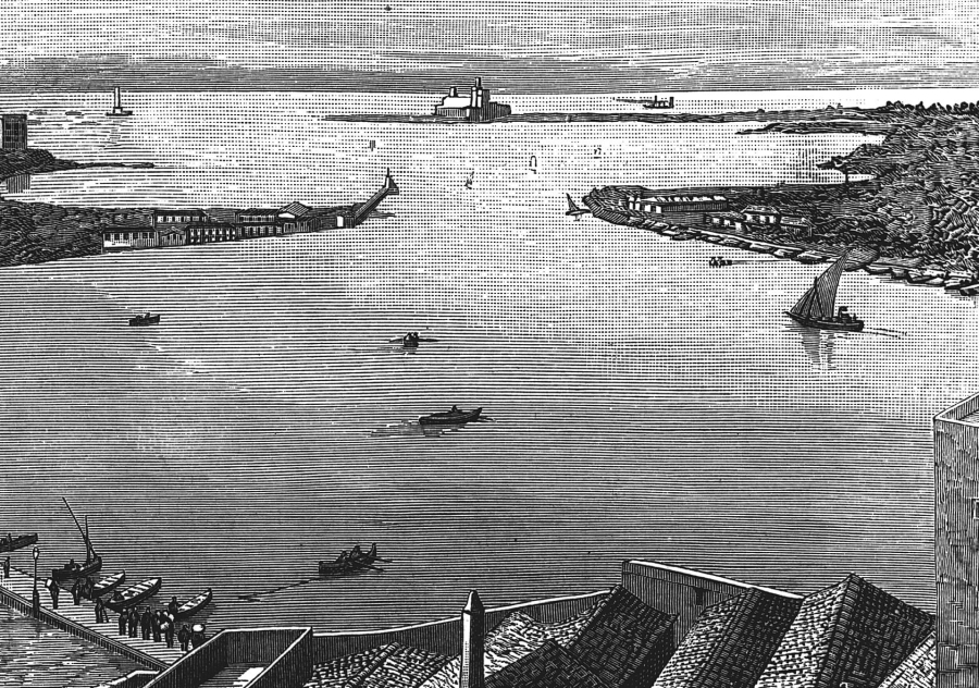 Il porto di Brindisi in una incisione del 1890