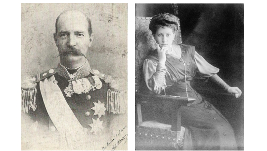 Re Giorgio di Grecia e la figlia, granduchessa Maria
