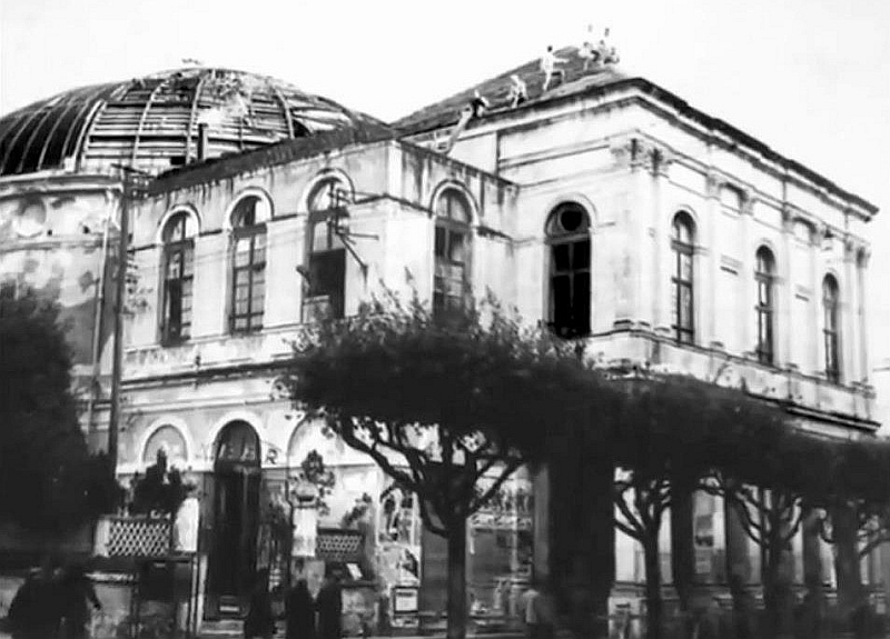 Danneggiamenti Teatro Verdi dopo la bufera del 1951