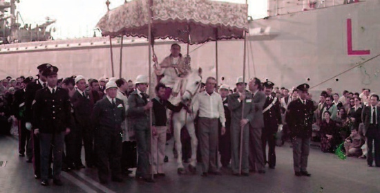 Mons. Settimio Todisco durante la cerimonia del Corpus Domini