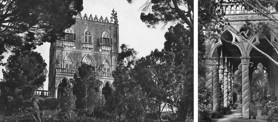 Villa Dionisi, prospetto e particolare del porticato