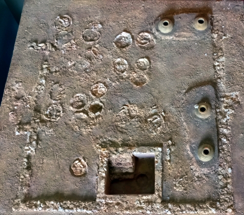 Museo Archeologico di Francavilla Fontana. Ricostruzione in plastico della cella vinaria della villa Romana situata in località Giancola