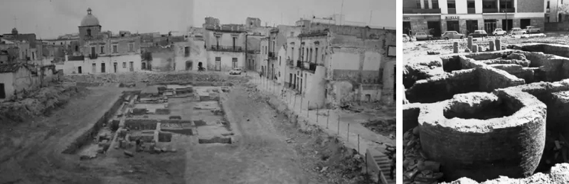 L'area archeologica nel 1965 (fototeca Briamo in BAD)