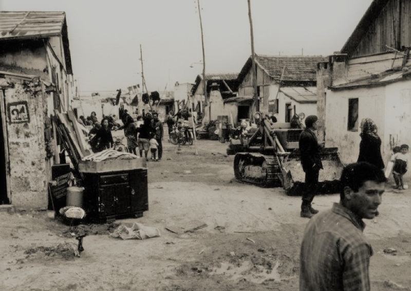 La baracche del rione Cappuccini nel 1963