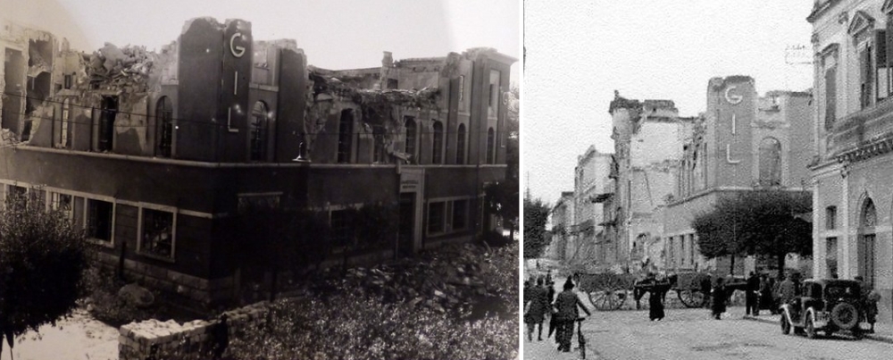 Il Palazzo della GIL (Gioventù del Littorio) distrutto dal bombardamento