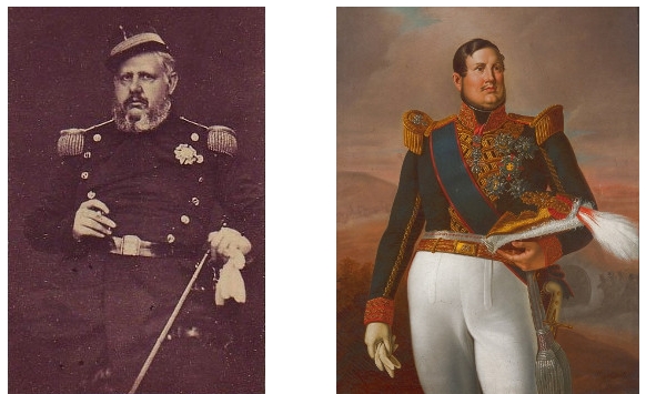 Ferdinando II di Borbone (a dx il dipinto di F. Martorelli, 1844)
