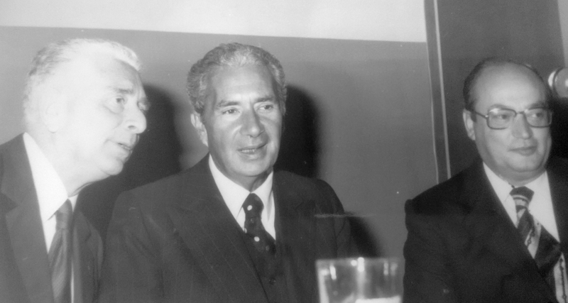 Carlo Mugnozza Scarascia, Aldo Moro e il sindaco di Brindisi Franco Loparco il 18 ottobre 1975