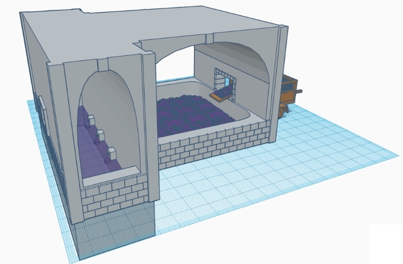 Ricostruzione grafica dei palmenti di Brindisi (di F.Jurlaro)