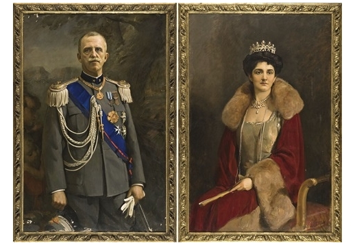 Carlo Siviero (1882–1954) Ritratti del re Vittorio Emanuele III e della regina Elena, 1933